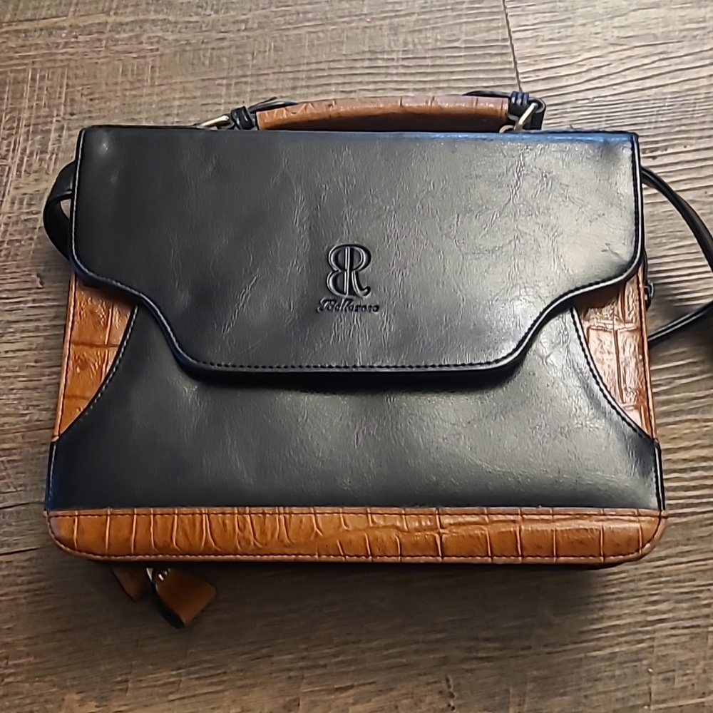 Vintage, 1980s, Bellerose Silk Lined, Leather cross body bag, Shoulder/Handbag
